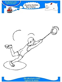 Çocuklar İçin Atletizm Boyama Sayfaları 